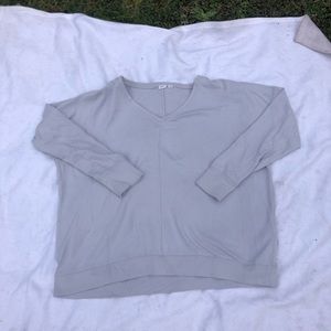 Gap dolman sweater v-neck blue grey sweatshirt L